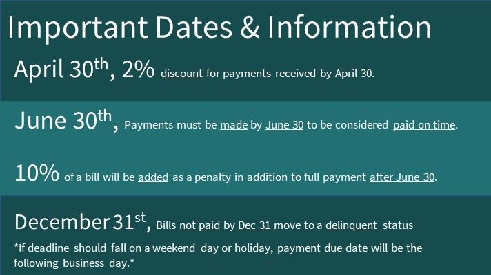 Important Tax Payment Dates - Big Banner