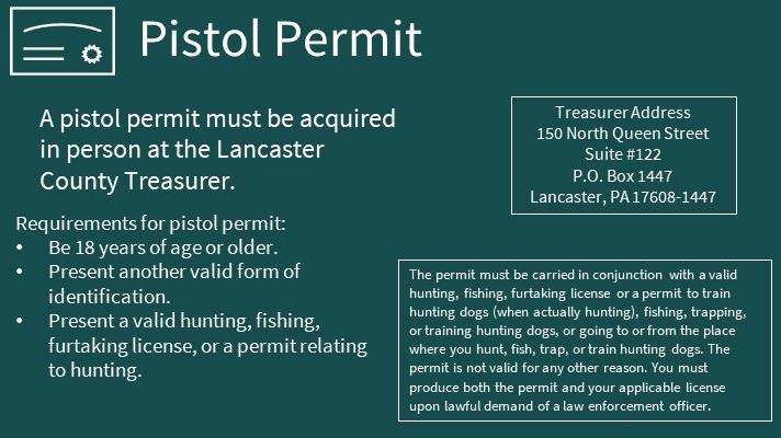Pistol Permit Information - Big Banner