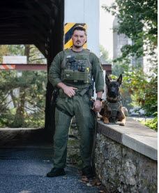 Sgt. David Cole, Handler and K-9 Enzo